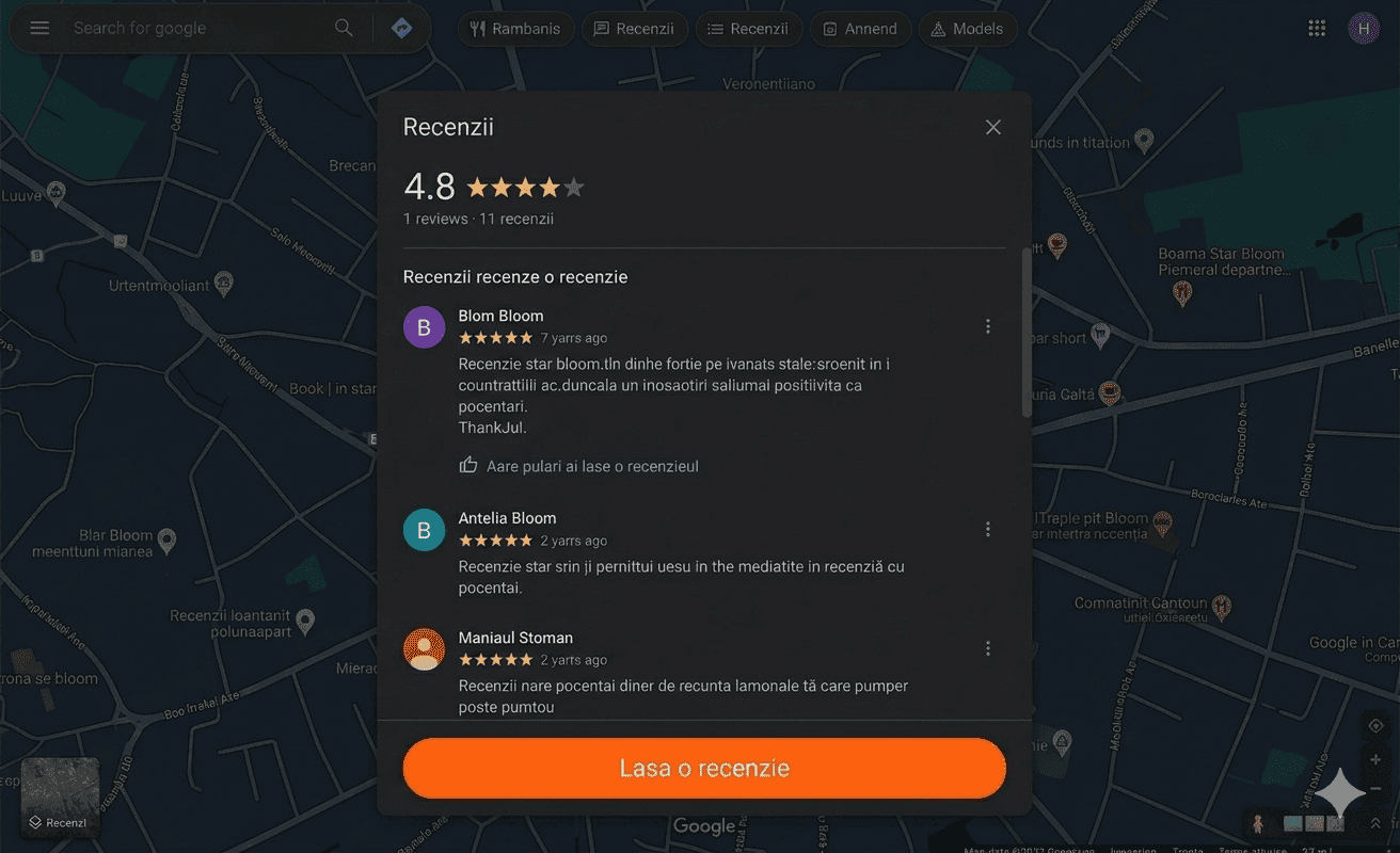 recenzii StarBloom pe platforma Google revews Star Bloom